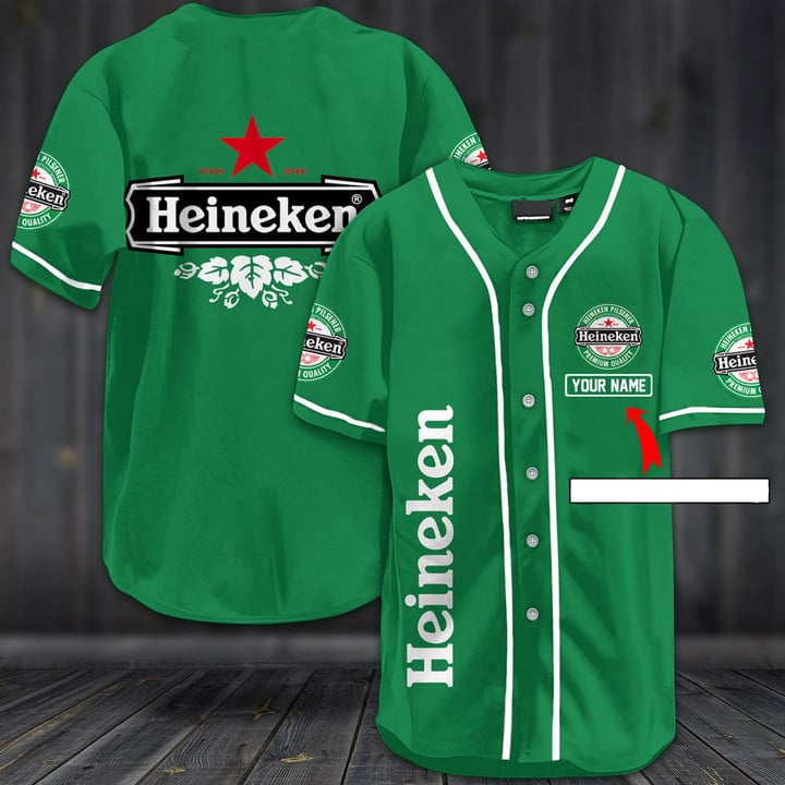 Personalized Basic Heineken Baseball Jersey