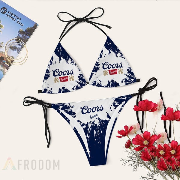 Tie Dye Coors Banquet Bikini Set Swimsuit Jumpsuit Beach