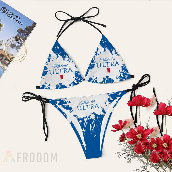 Tie Dye Michelob ULTRA Bikini Set Swimsuit Jumpsuit Beach