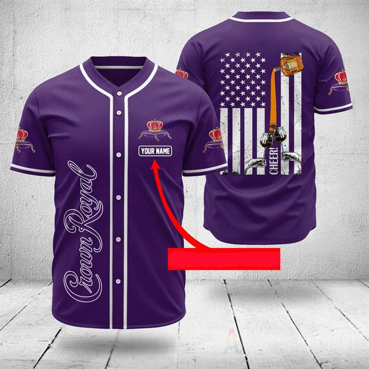 Cheer Crown Royal Custom Jersey Shirt Purple