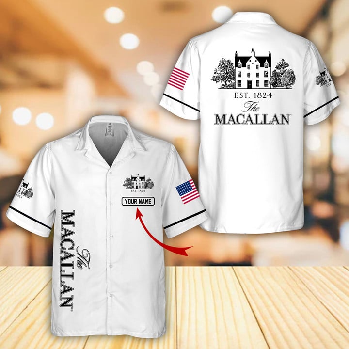 Personalized Multicolor The Macallan Hawaii Shirt White