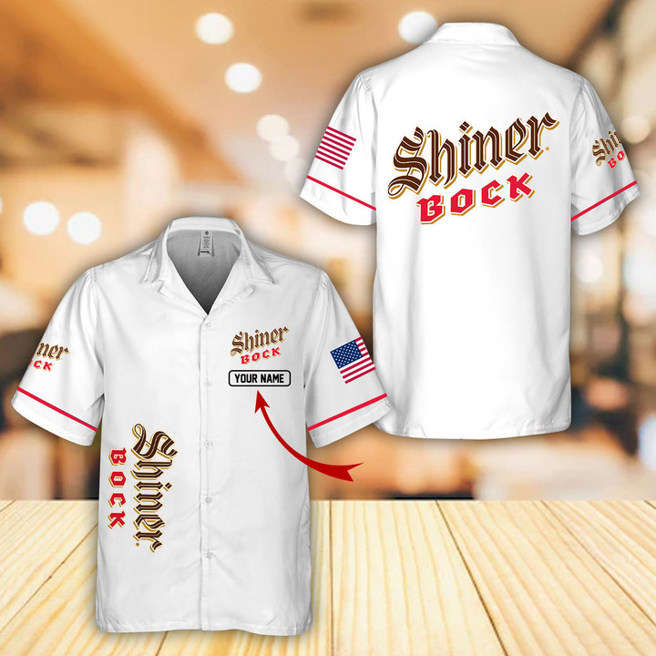 Personalized Multicolor Shiner Bock Hawaii Shirt White