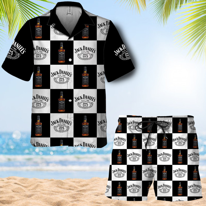 Jack Daniel's Hawaii Shirt And Shorts Set