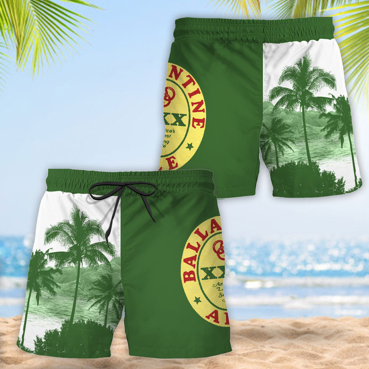 Tropical Palm Tree Ballantine Hawaii Shorts