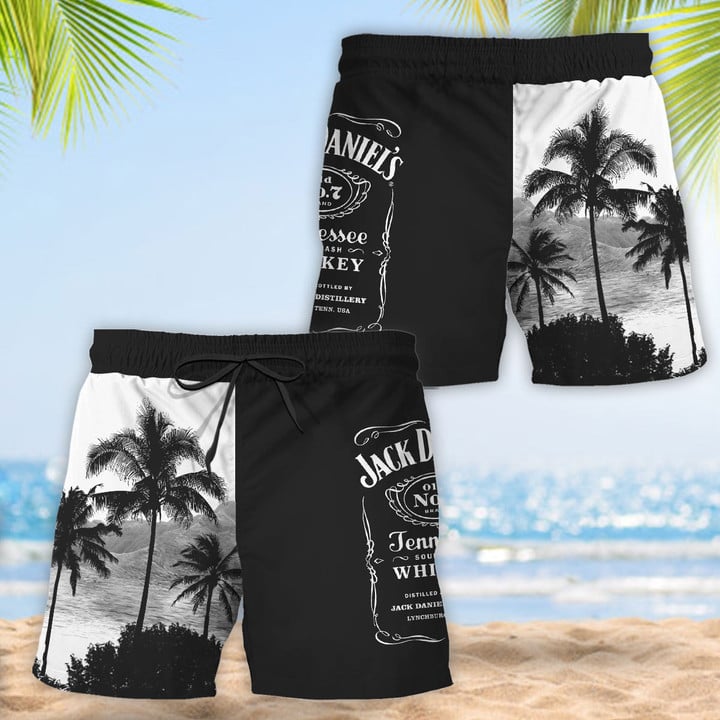 Tropical Palm Tree Jack Daniel's Hawaii Shorts