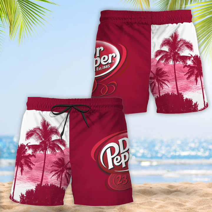 Tropical Palm Tree Dr Pepper Hawaii Shorts