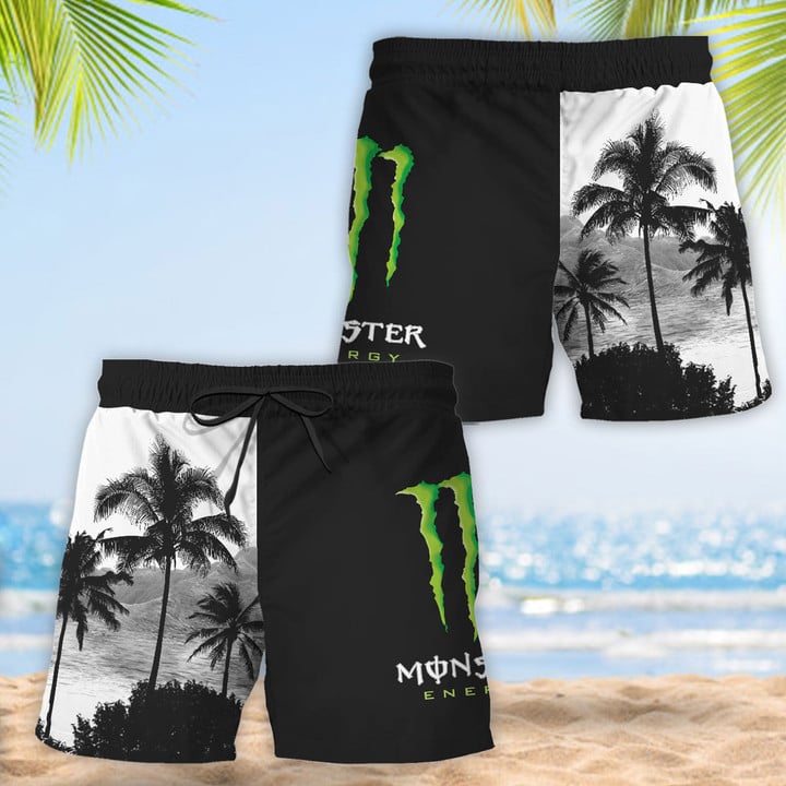 Tropical Palm Tree Monster Energy Hawaii Shorts