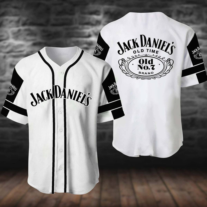 White Jack Daniel's Baseball Jersey