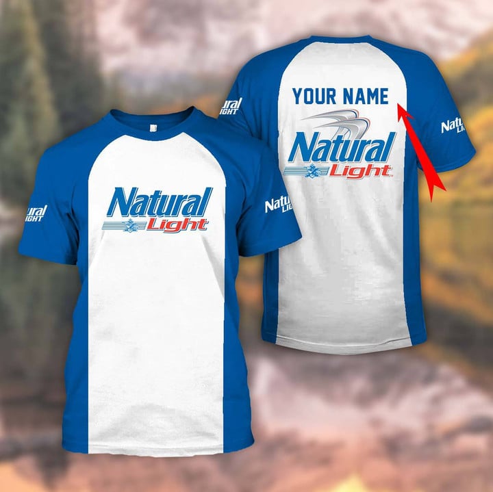 Personalized Blue Natural Light T-shirt