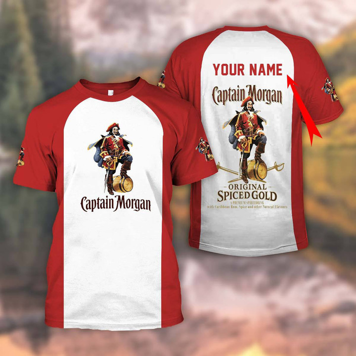 Personalized Red Captain Morgan T-shirt
