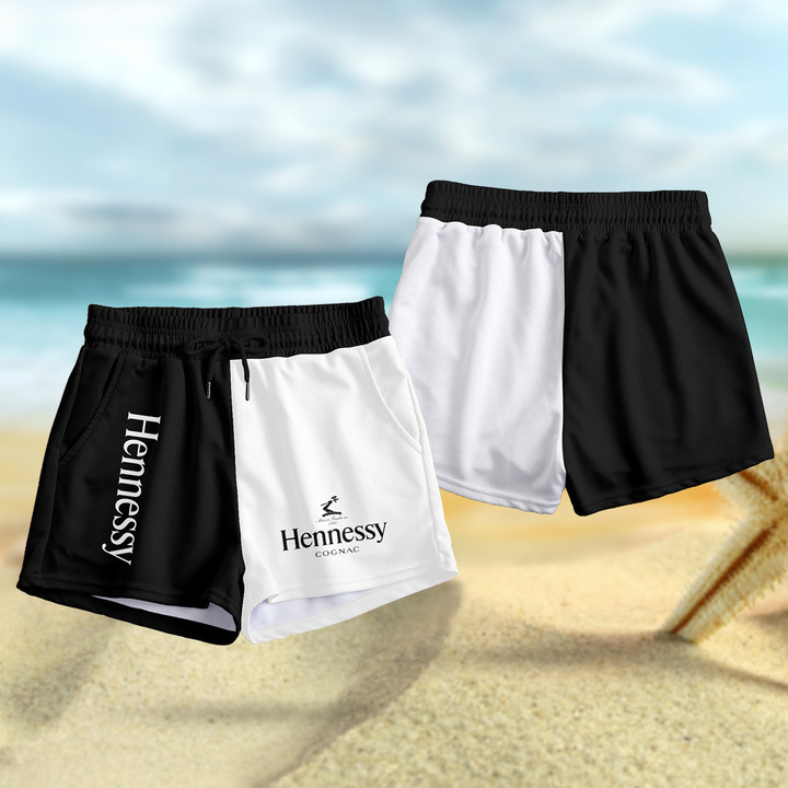 Black White Hennessy Women's Casual Shorts