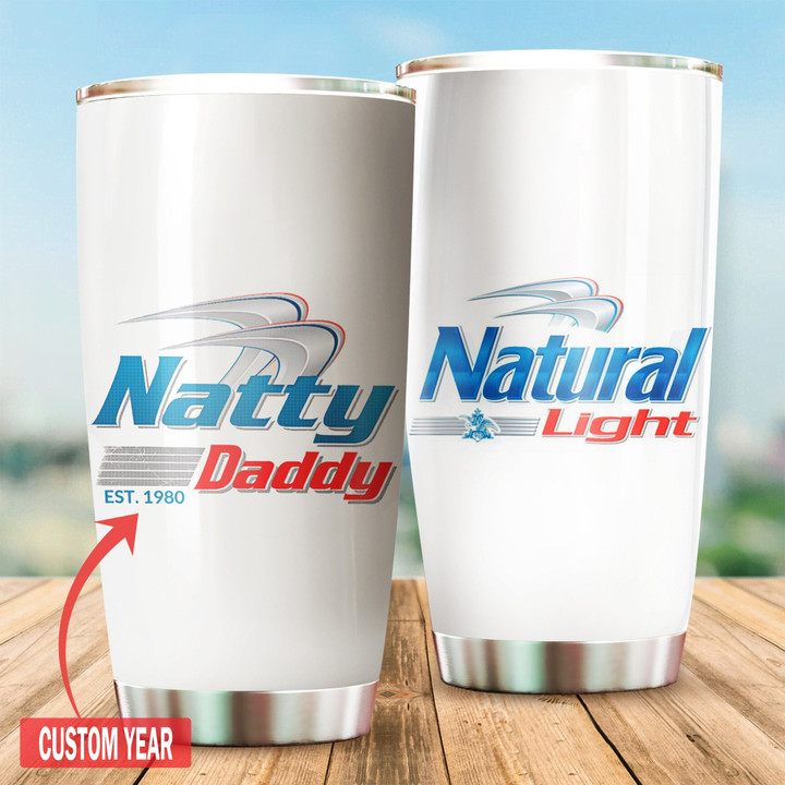 Personalized Natural Light Stainless Steel Tumbler 20oz / 600ml