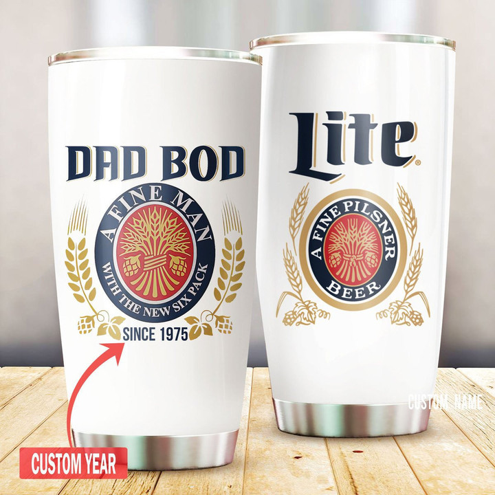Personalized Lite Beer Stainless Steel Tumbler 20oz / 600ml