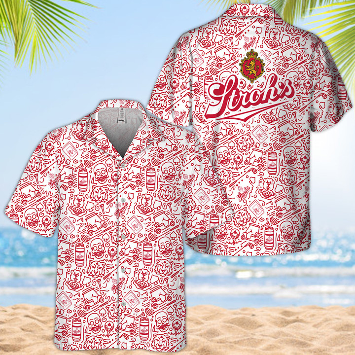 Red Stroh's Beer Hawaii Shirt