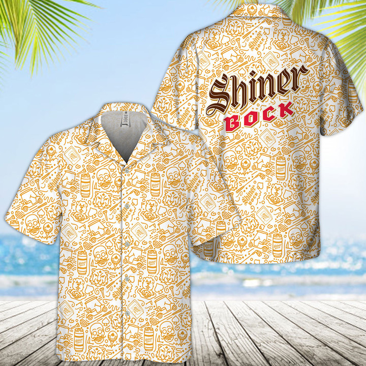 Doodle Art Shiner Bock Beer Hawaii Shirt