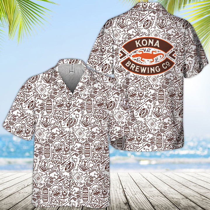 Doodle Art Kona Brewing Hawaii Shirt