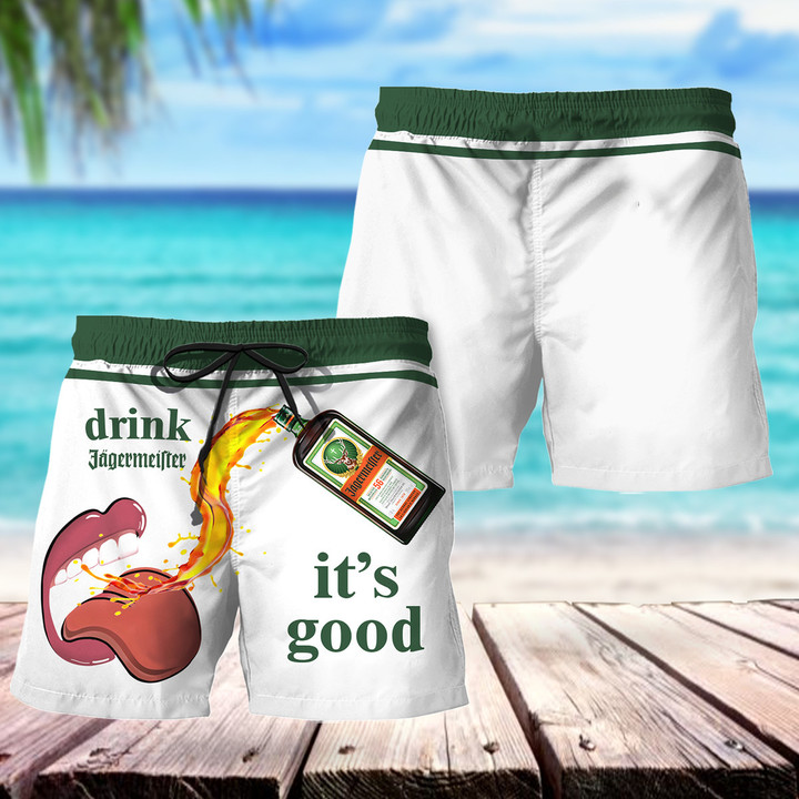 Drink Jagermeister It's Good Hawaii Shorts