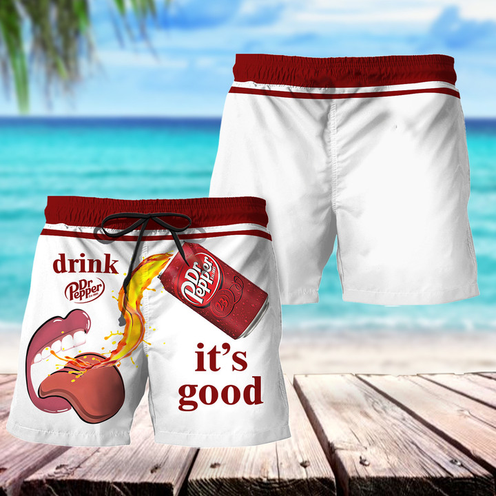 Drink Dr Pepper It's Good Hawaii Shorts