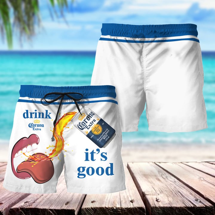 Drink Corona Extra It's Good Hawaii Shorts