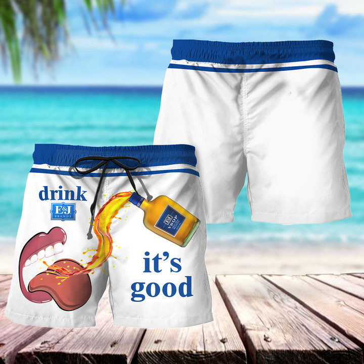 Drink E&J Brandy It's Good Hawaii Shorts