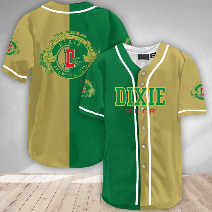 Green Dixie Beer Baseball Jersey