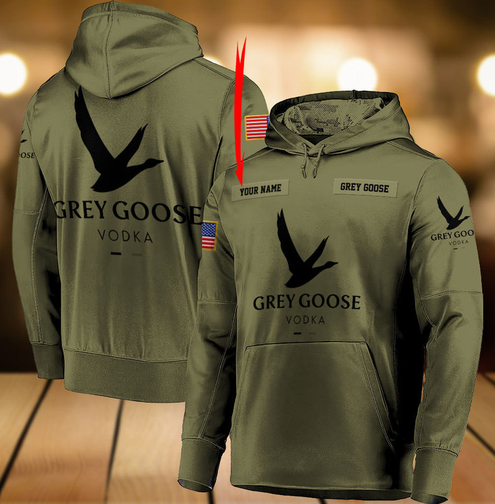 Personalized Camogreen Grey Goose Vodka Hoodie & Zip Hoodie
