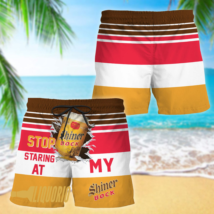 Stop Staring At My Shiner Bock Hawaii Shorts