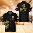 Personalized Multicolor Black Velvet Hawaii Shirt Black