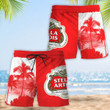 Tropical Palm Tree Stella Artois Hawaii Shorts