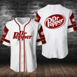 White Dr Pepper Baseball Jersey