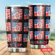 Personalized USA Flag Lite Beer Stainless Steel Tumbler 20oz / 600ml