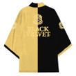 Summer Black Velvet Kimono Outerwear