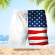 Vintage USA Flag Fourth Of July Busch Light Swim Trunks