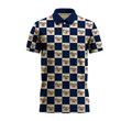 Coors Banquet Blue And Beige Checkerboard Polo Shirt 1