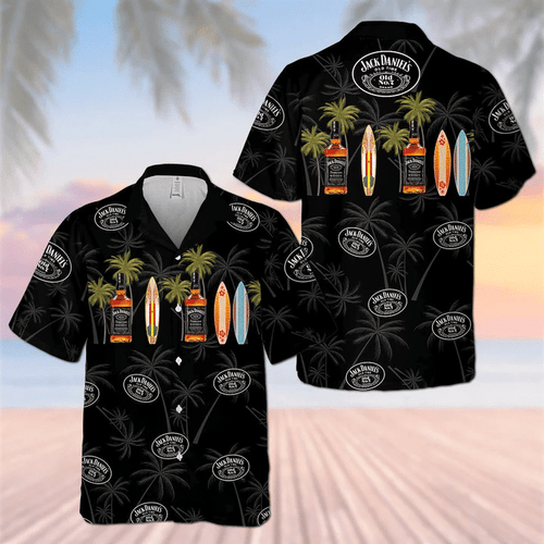 Tropical Palm Tree Jack Daniel's Hawaiian Shirt