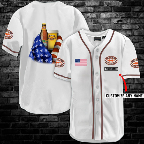 Custom Kona Brewing Baseball Jersey