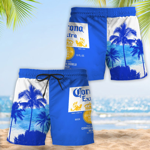 Tropical Palm Tree Corona Extra Swim Trunks