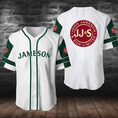 White John Jameson & Son Baseball Jersey
