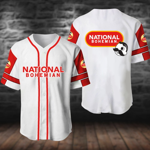 White National Bohemian Baseball Jersey