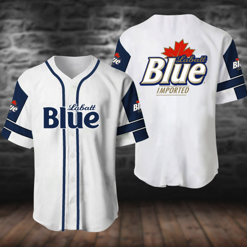 White Labatt Blue Baseball Jersey