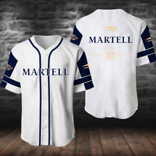 White Martell Cognac Baseball Jersey