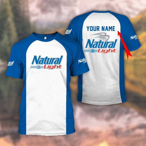 Custom Blue Natural Light T-shirt