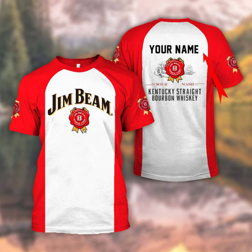 Custom Red Jim Beam T-shirt