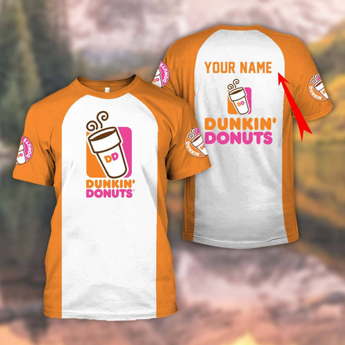 Custom Orange Dunkin' Donuts T-shirt