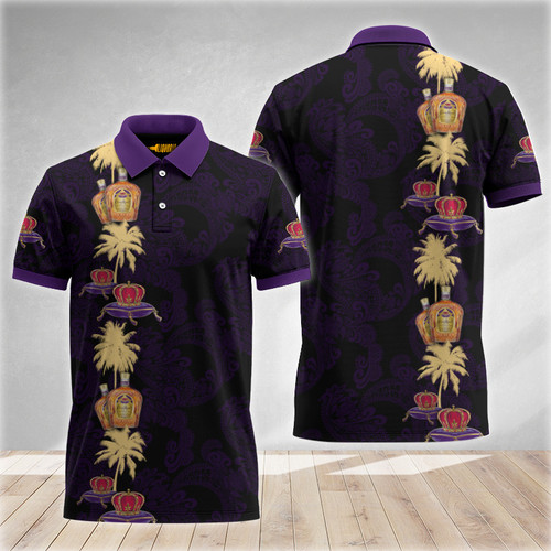 Crown Royal Tropical Coconut Tree Polo Shirt