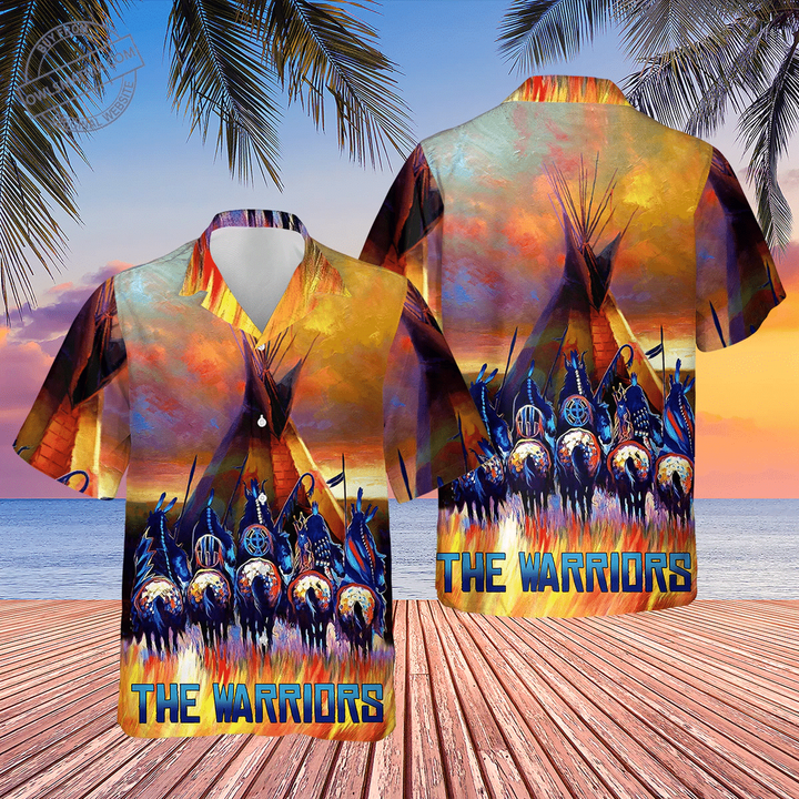 The Warriors Hawaiian Shirt And Shorts Set