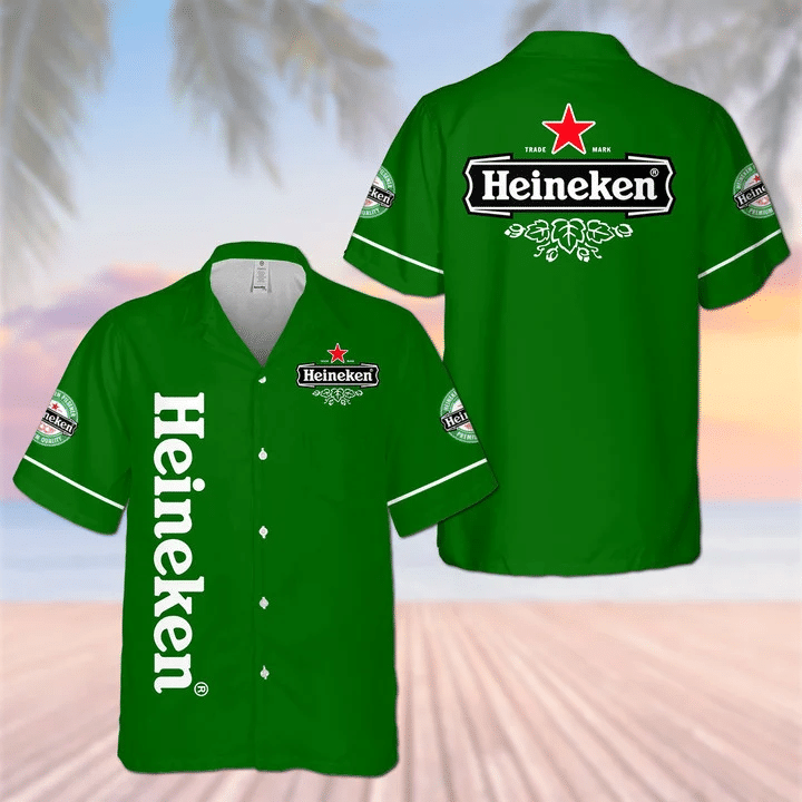 Green Heineken Hawaii Shirt