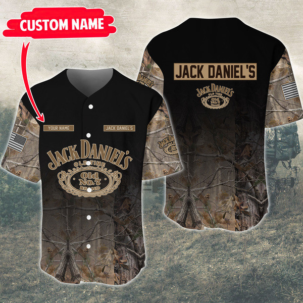 Personalized Hunting Jack Daniel's Baseball Jersey