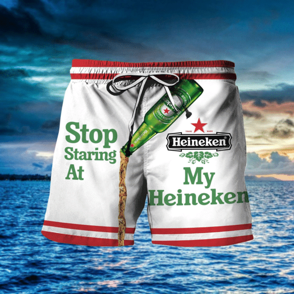 Stop Staring At My Heineken Hawaii Shorts