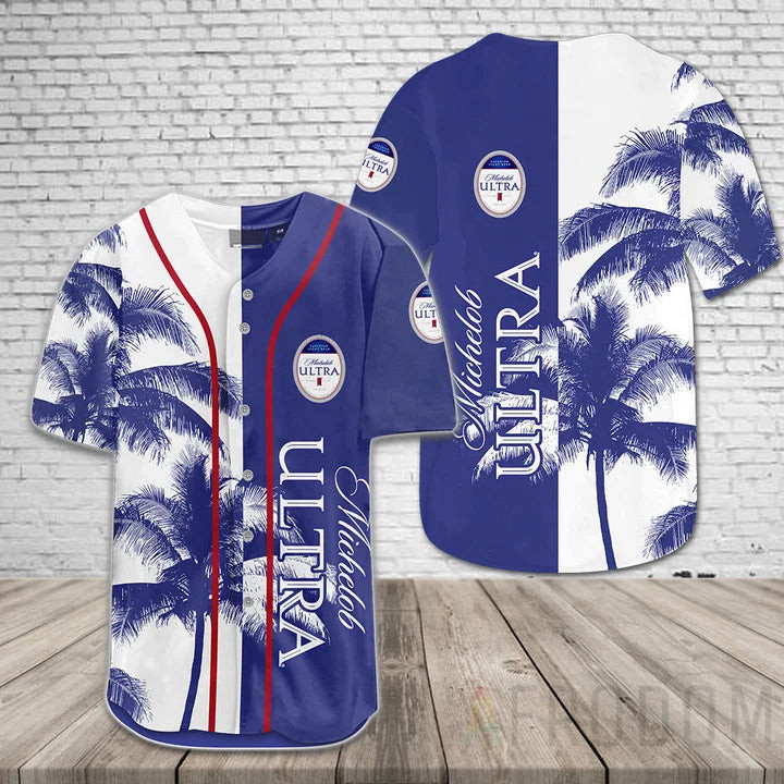 Michelob ULTRA Tropical Coconut Trees Baseball Jersey